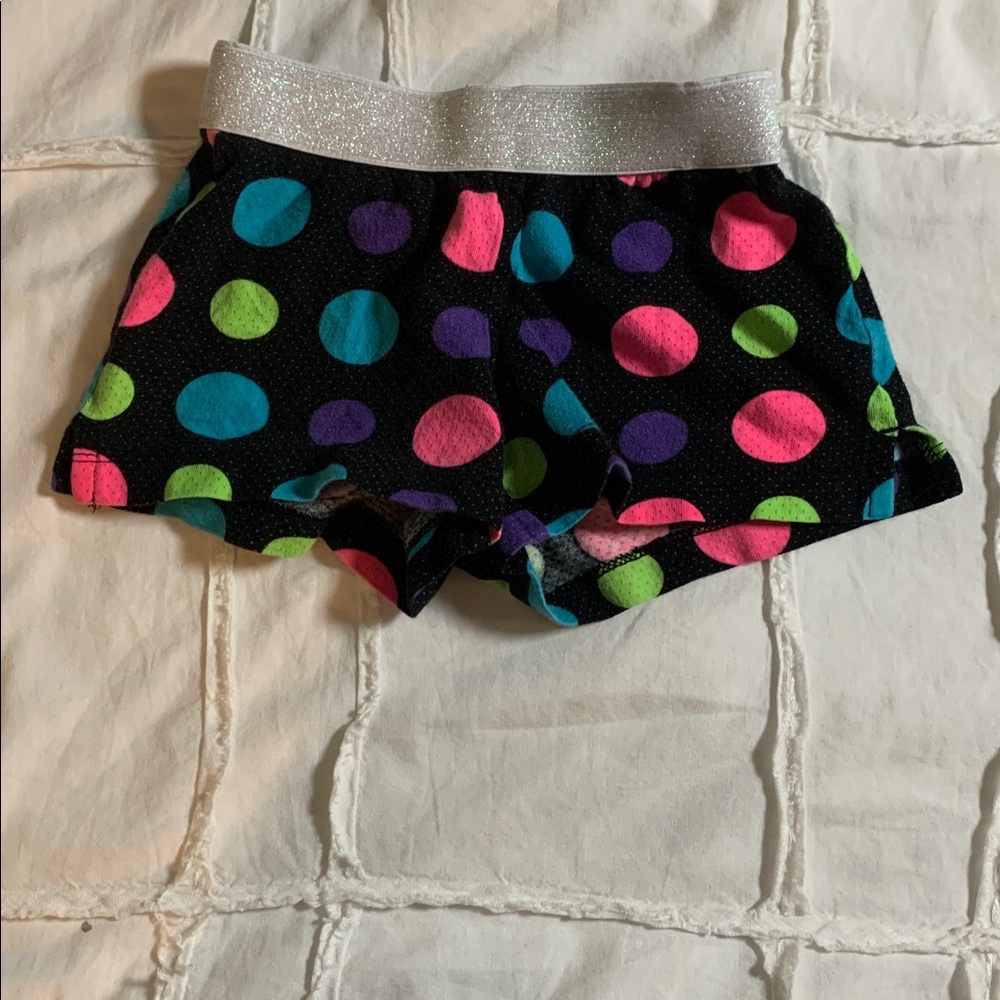 Jumping Beans Gray Shorts with Pink and Purple Dots